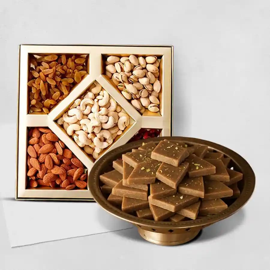 Karupatti Katli from Sri Krishna Sweets with Assorted Dry Fruits