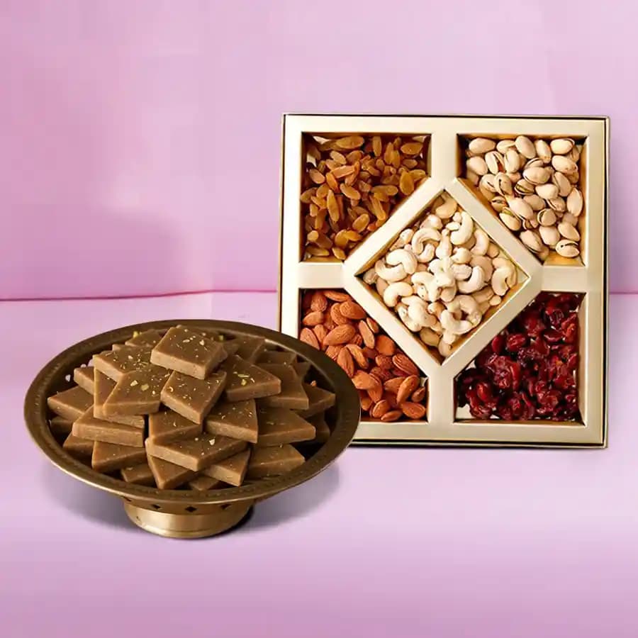 Karupatti Katli from Sri Krishna Sweets with Mixed Dry Fruits