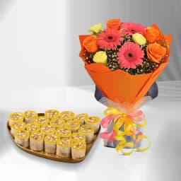 Dry Fruit Honey Dew from Adyar Ananda Bhawan with Seasonal Flower Bouquet 1