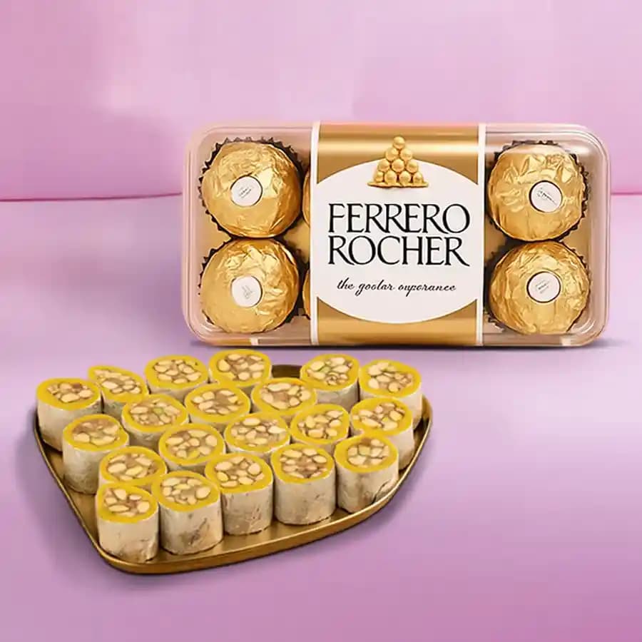 Dry Fruit Honey Dew from Adyar Ananda Bhawan with Ferrero Rocher