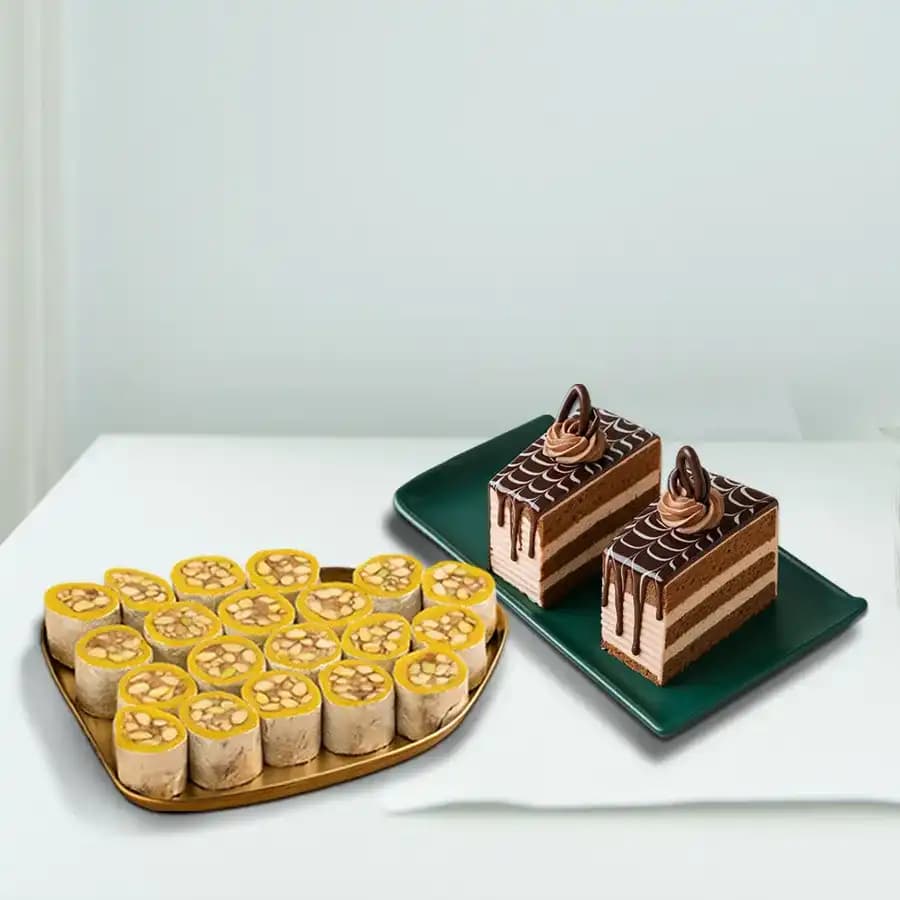 Dry Fruit Honey Dew from Adyar Ananda Bhawan with Chocolate Pastry