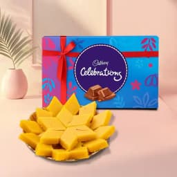 Badam Cake from Adyar Ananda Bhawan with Cadbury Celebration 1