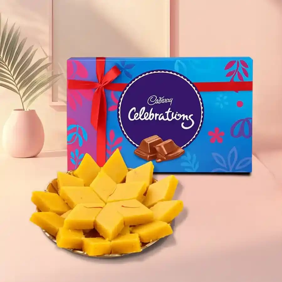 Badam Cake from Adyar Ananda Bhawan with Cadbury Celebration