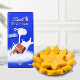 Badam Cake from Adyar Ananda Bhawan with Lindt Excellence Chocolate Bar 1