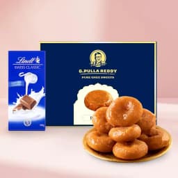 Badusha from G Pulla Reddy with Lindt Excellence Chocolate Bar 1