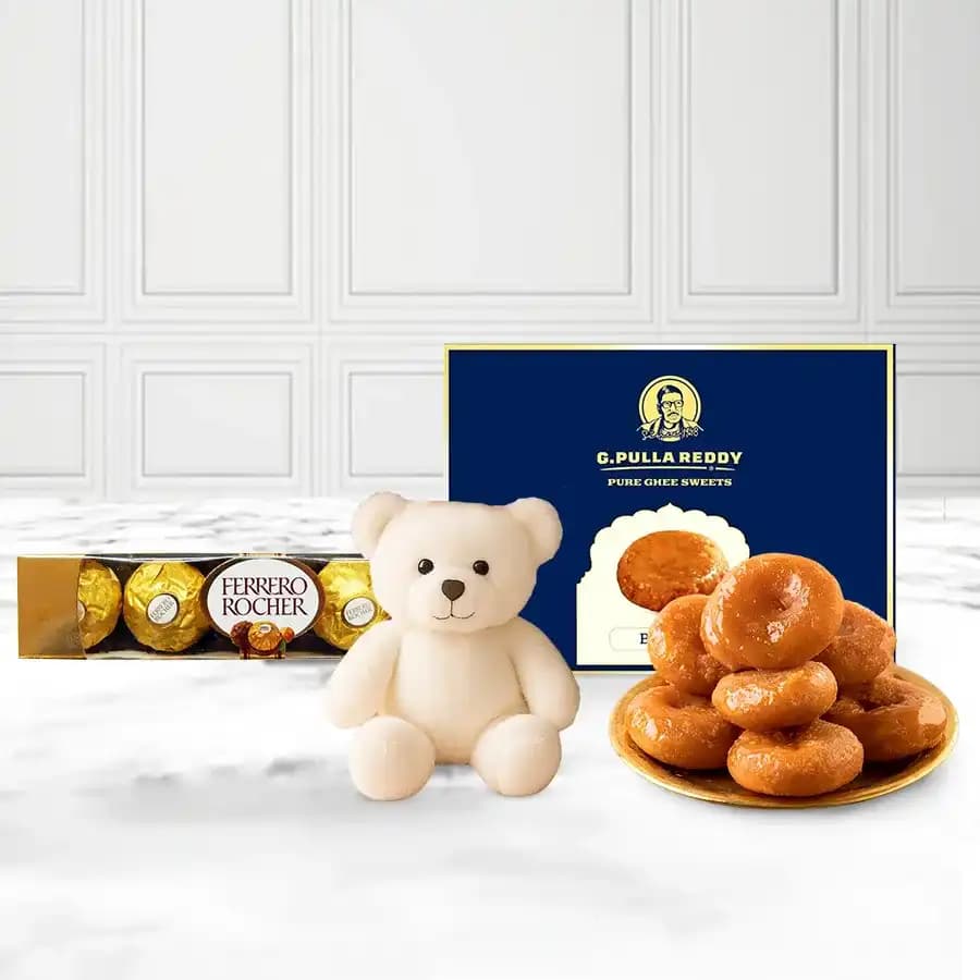 Badusha from G Pulla Reddy with Teddy N Ferrero Rocher