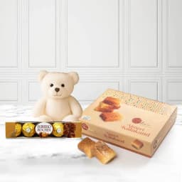 Ajmeeri Kalakand from Dadus with Teddy N Ferrero Rocher 1