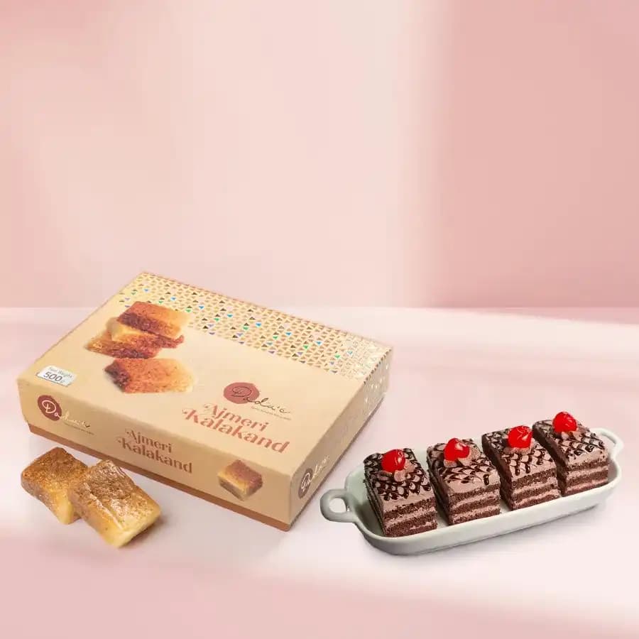 Ajmeeri Kalakand from Dadus with Chocolate Pastry