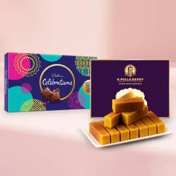Milk Mysorepak from G Pulla Reddy with Cadbury Celebration 1