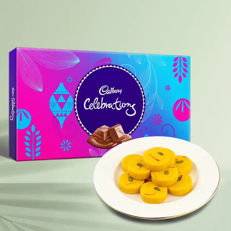 Kesar Peda from Dadus with Cadbury Celebration