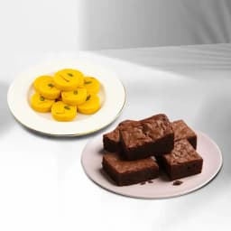 Kesar Peda from Dadus with Brownie 1