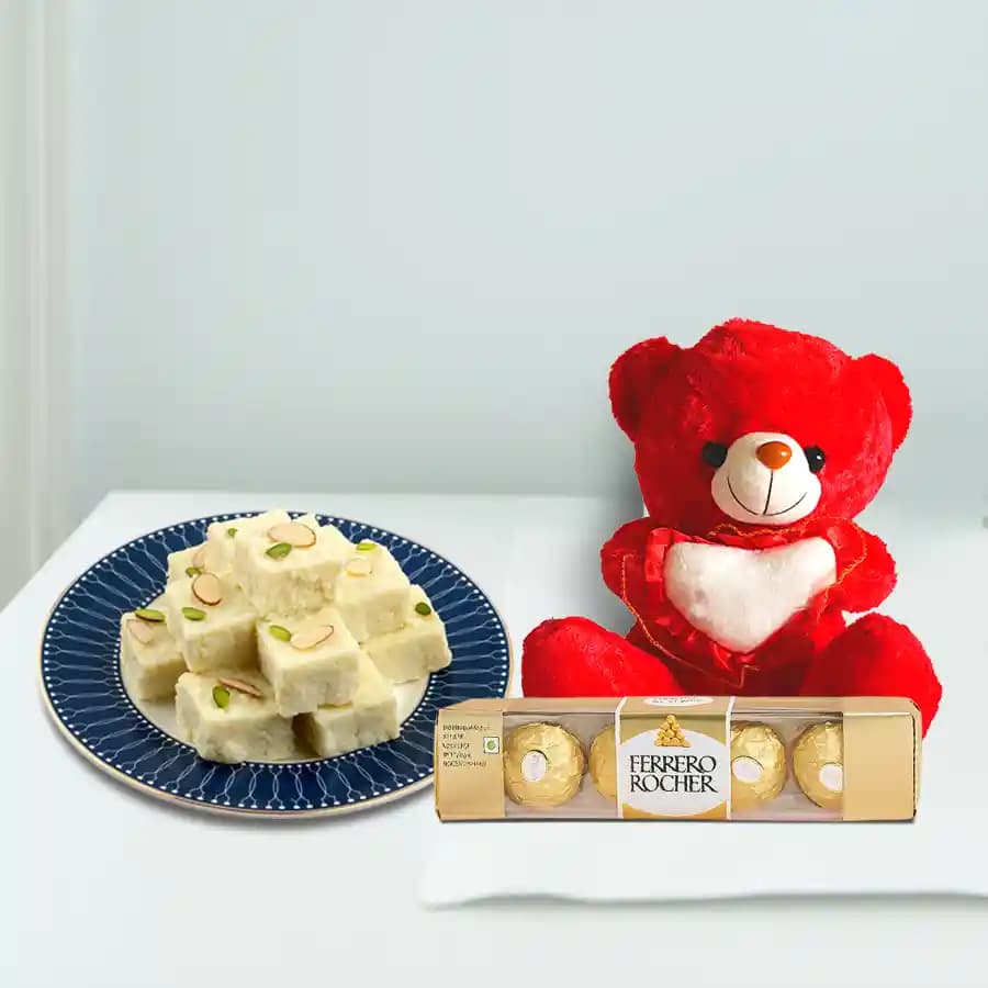 Malai Burfi from G Pulla Reddy with Teddy N Ferrero Rocher