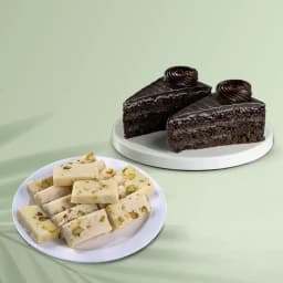 Malai Burfi from G Pulla Reddy with Chocolate Pastry 1