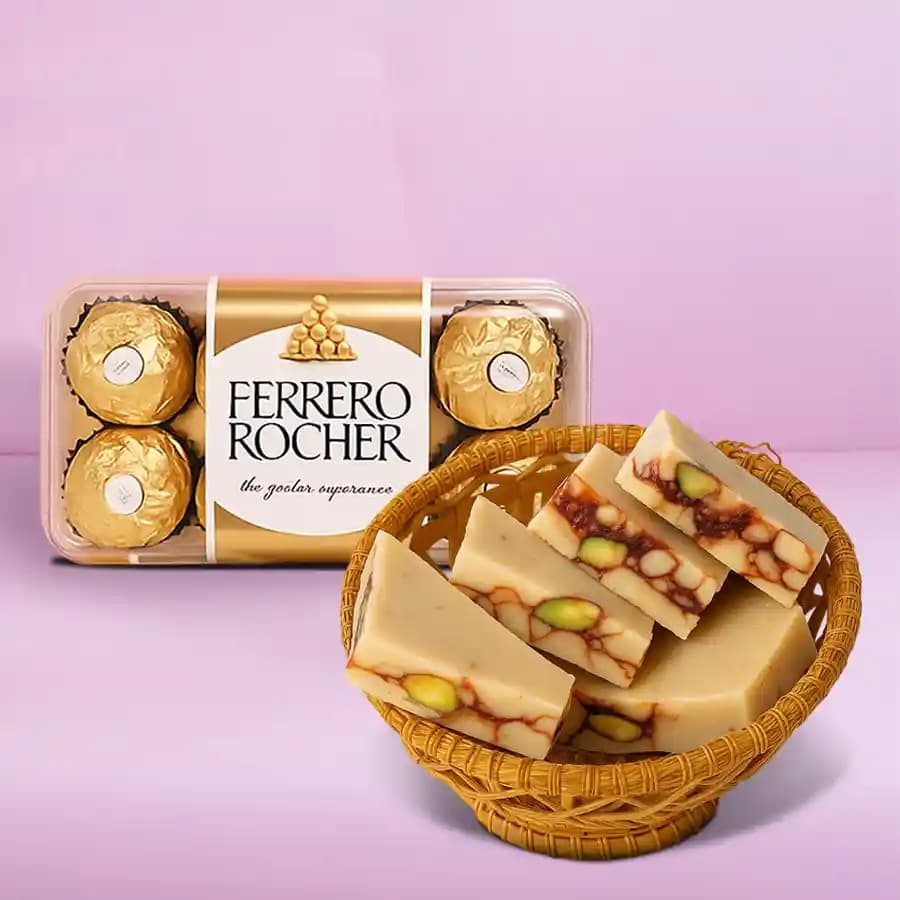 DryFruit Katli from G Pulla Reddy with Ferrero Rocher