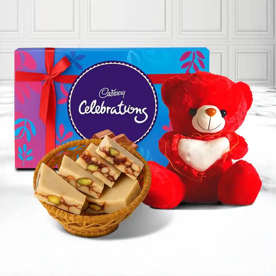 DryFruit Katli from G Pulla Reddy with Teddy N Cadbury Celebration