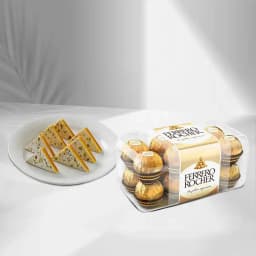 Kaju Pista Sandwich from Almond House with Ferrero Rocher 1