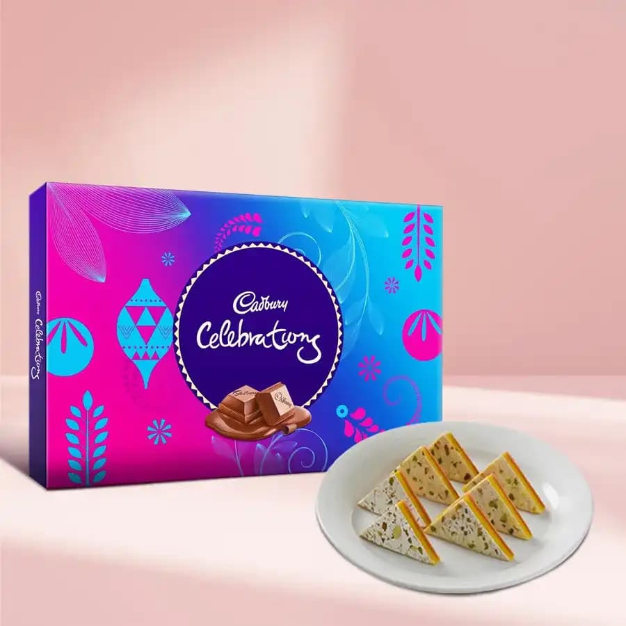 Kaju Pista Sandwich from Almond House with Cadbury Celebration