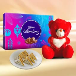 Kaju Pista Sandwich from Almond House with Teddy N Cadbury Celebration 1