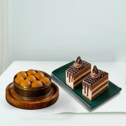 Bellam Sunni Laddu from Almond House with Chocolate Pastry 1