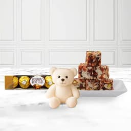 Dry Fruit Burfi from Almond House with Teddy N Ferrero Rocher 1