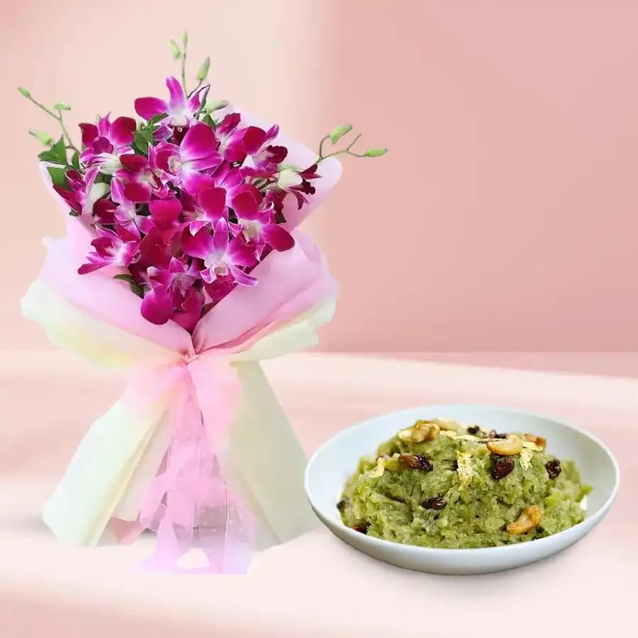 Delightful Dudhi Halwa & Orchid Extravaganza