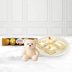 Sweet Delight: Brijwasi Malai Treat with Cuddly Companion 1