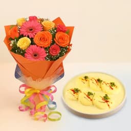 Delightful Rasmalai Treat with Flower Surprise 1