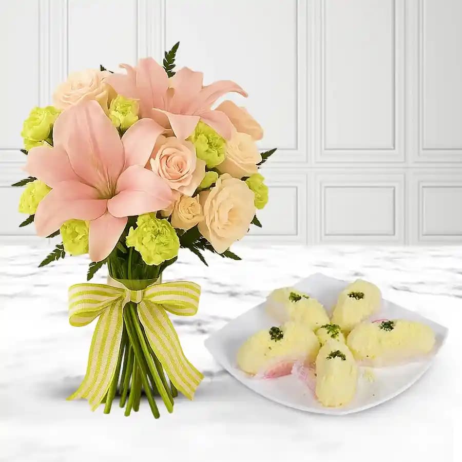 Delectable Chum Chum Delight with Floral Elegance