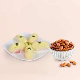 Gourmet Malai Chum Chum with Almond Crunch from Brijwasi 1