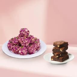 Mumbai Delight: Rose Almond Treat & Gourmet Brownies 1