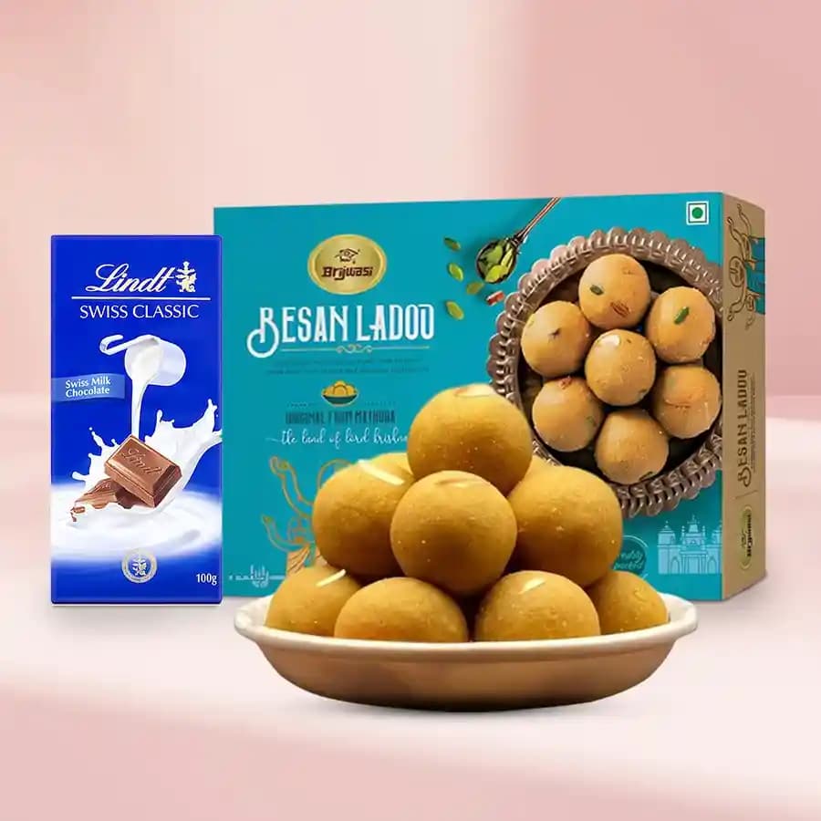 Heavenly Besan Laddu & Luxurious Chocolate Duo