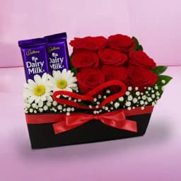 Fresh Flowers N Chocolates Delight 1