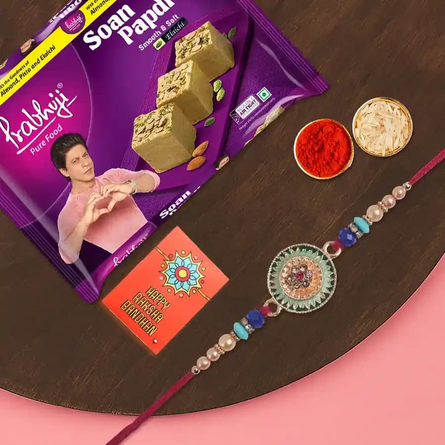 Sweet Celebration: Soan Papri and Rakhi Set