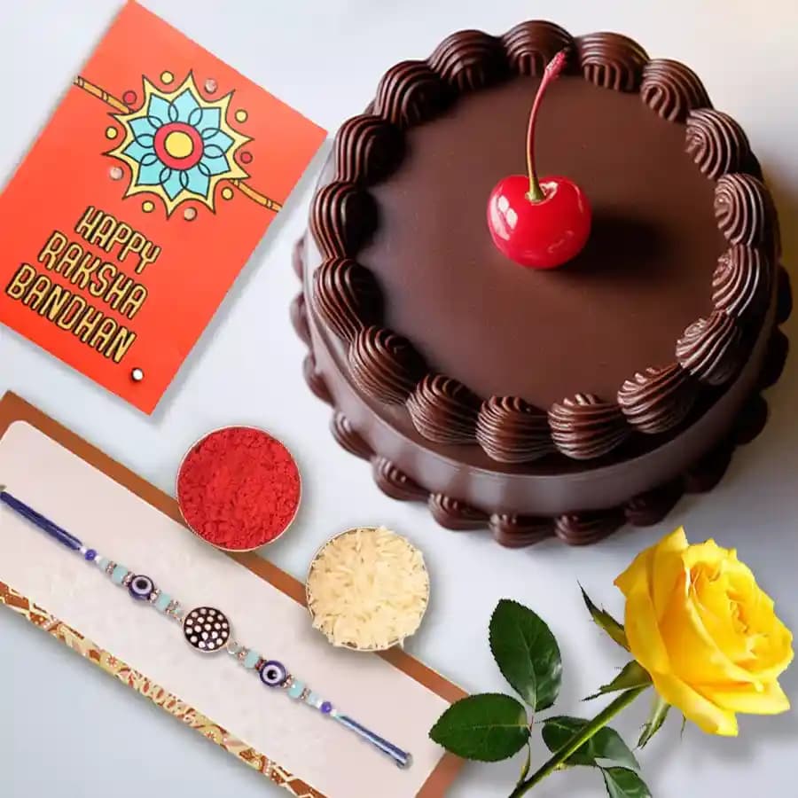 Decadent Chocolate Cake with Floral Elegance