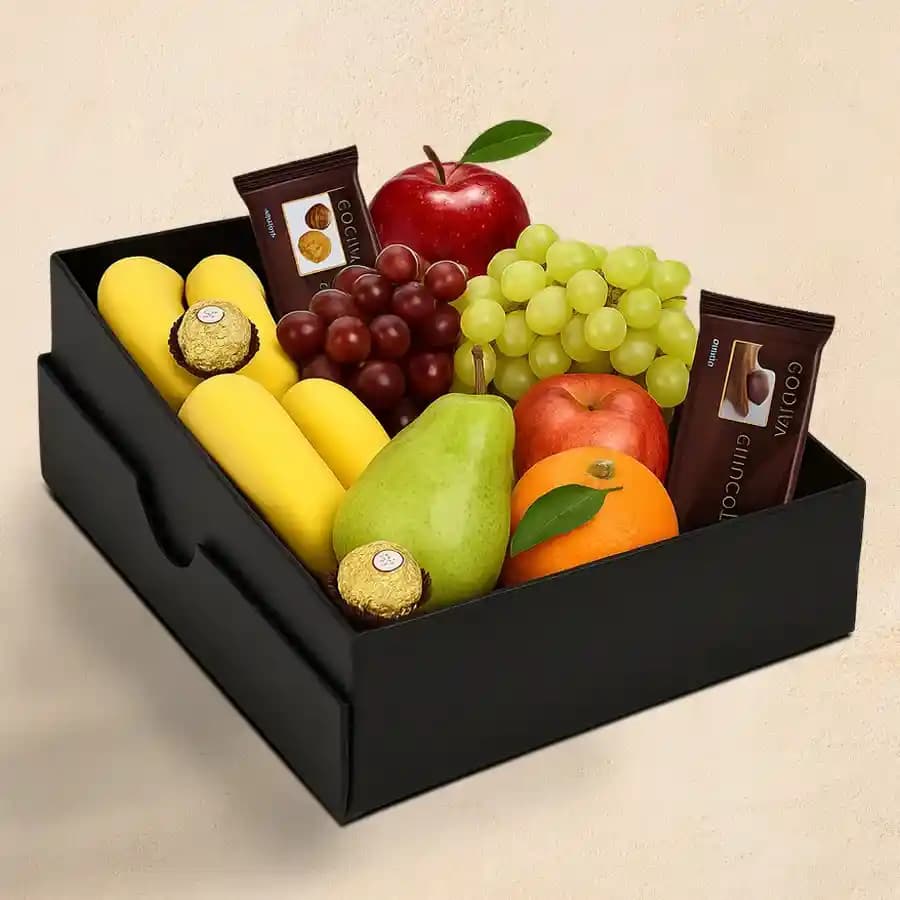 Yummy Box of Fresh Fruits N Chocolates