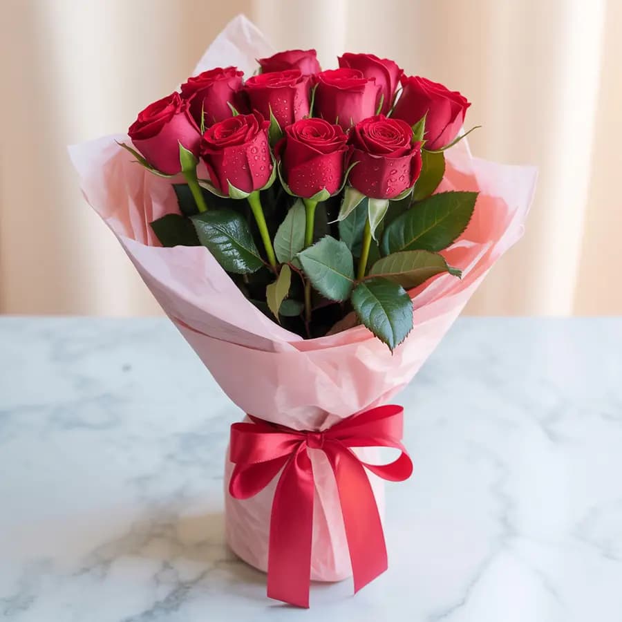 12 Red Rose Bouquet