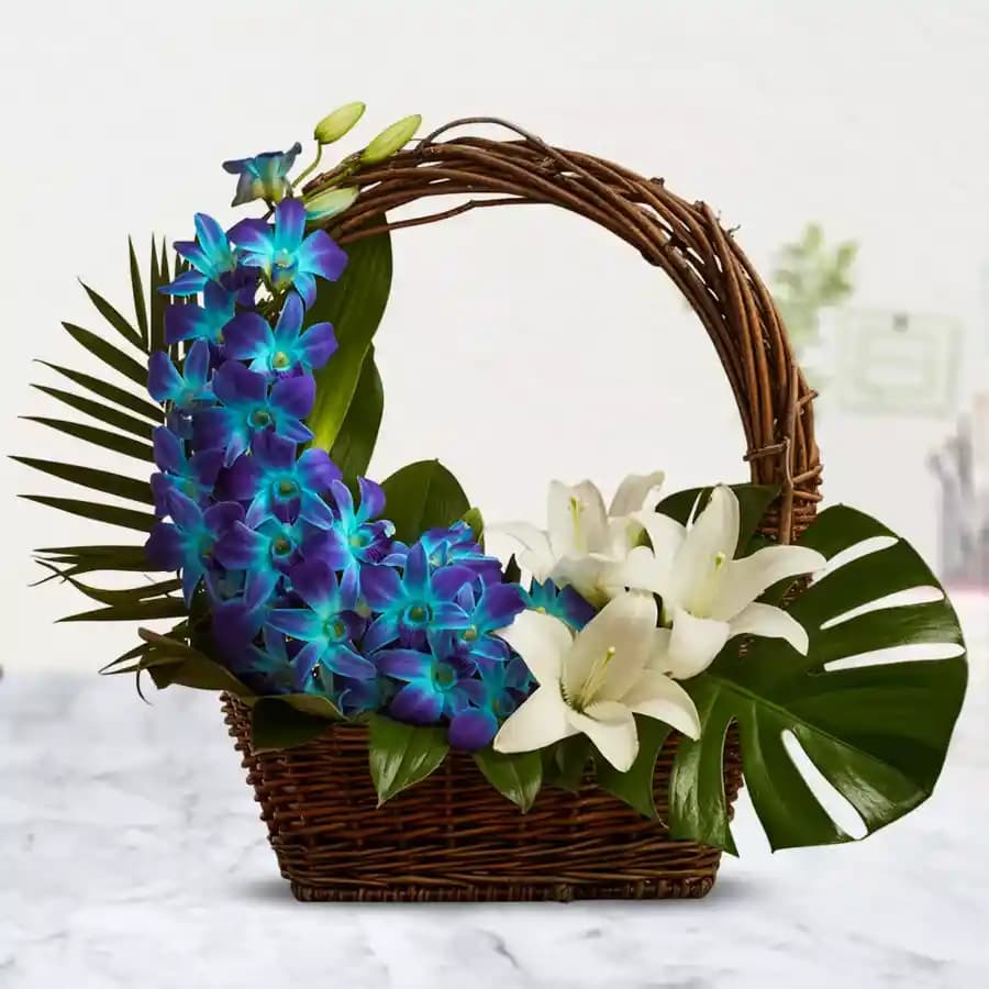 Ambrosial Basket of Mixed Flowers