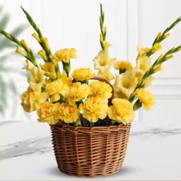 Gorgeous Golden-Touch Floral Basket 1