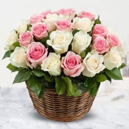 Beauty with Elegance Roses Basket 1