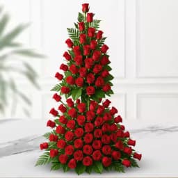 Roses Fantasy Tall Basket Arrangement 1