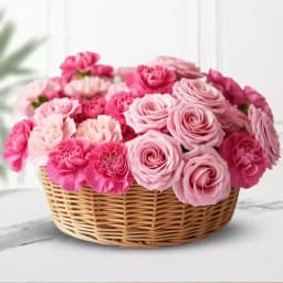 Radiant Pink Blossom Basket 1