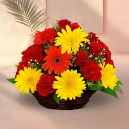 Bright & Joyful Summer Floral Basket 1