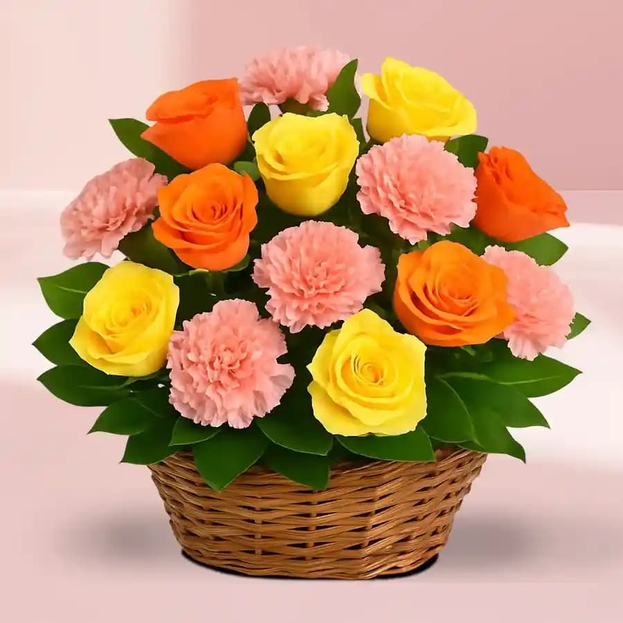 Vibrant Blossom Harmony Basket