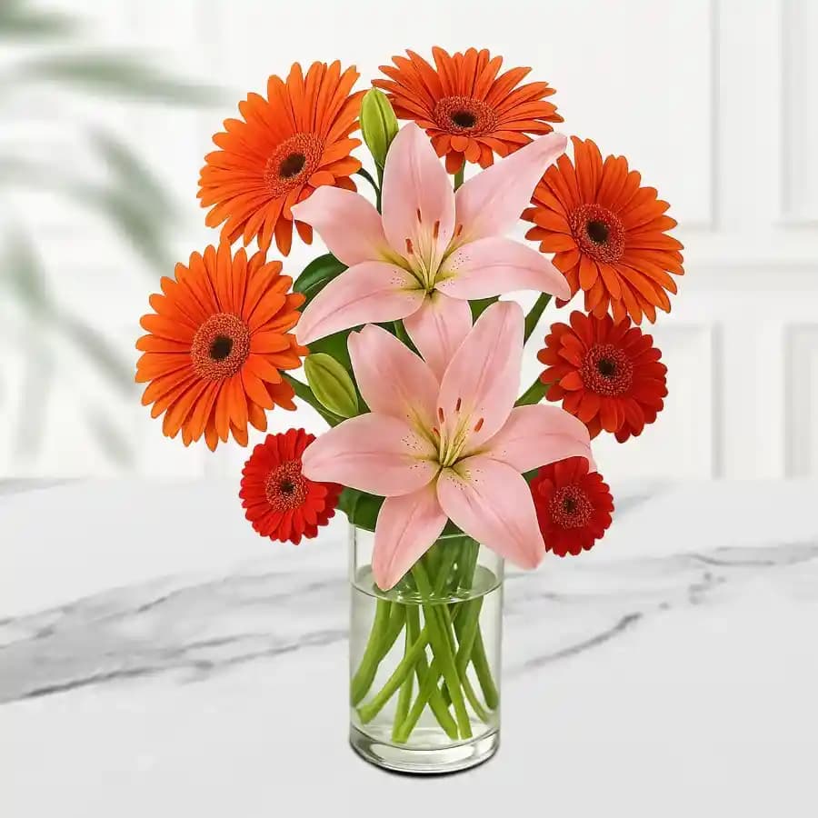 Radiant Floral Delight in Prism