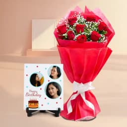 Romantic Red Roses with Custom Tile 1