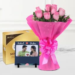 Charming Photo Tile & Blooming Roses Gift Set 1