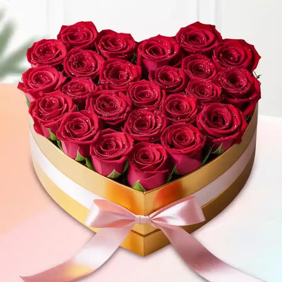 Radiant Rose Embrace in Cherished Box