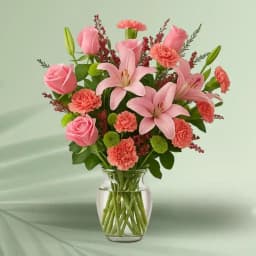 Royal arrangement of Lilies Roses and Carnations 1
