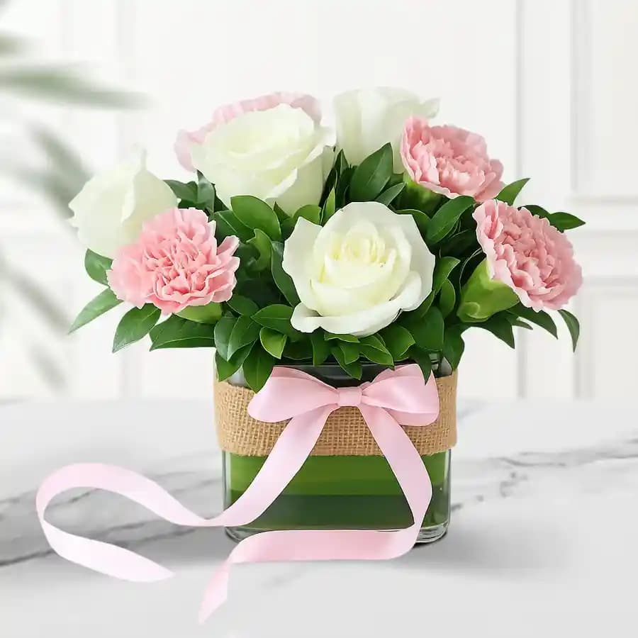 Enchanting Mixed Flowers Vase Arrangement