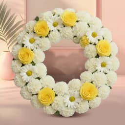 Stunning Mixed Flowers Wreath 1